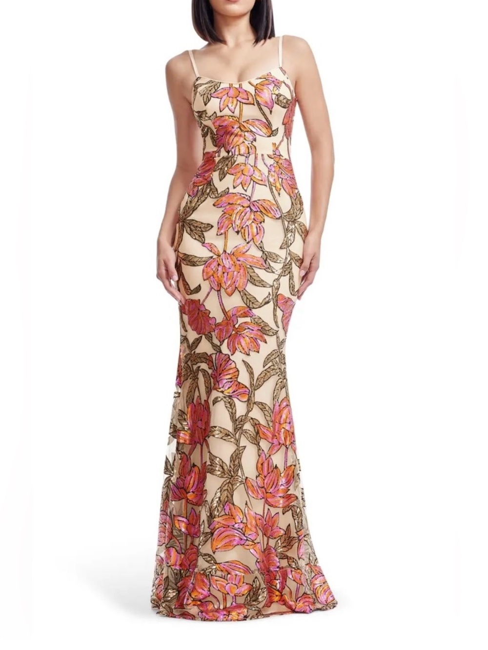 Dress the Population Giovanna Floral Sequin Maxi Dress